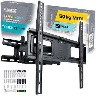 Mocny Uchwyt Do Telewizora Humberg HM-880 25–70" Obrotowy Ścienny, 50 Kg