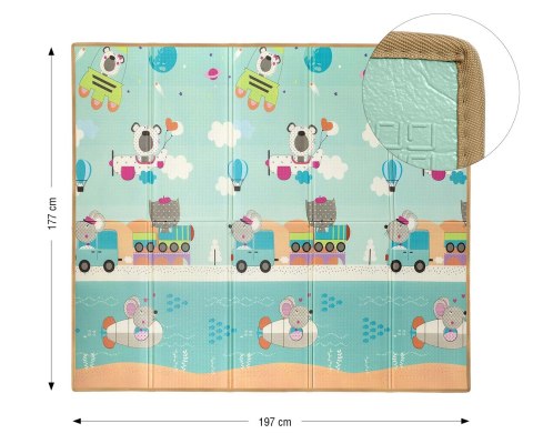 Mata Piankowa Składana Milly Mally Play Circus and Travel 197x177 cm
