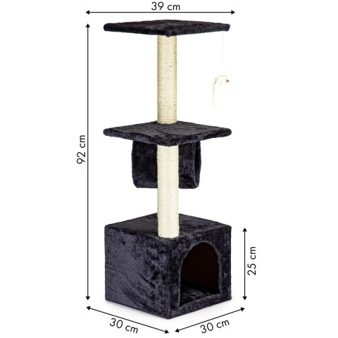 Drapak Domek Petsi 92 Cm Z Legowiskiem, Tubą I Platformami Drapak Domek Petsi 92 Cm Z Legowiskiem, Tubą I Platformami