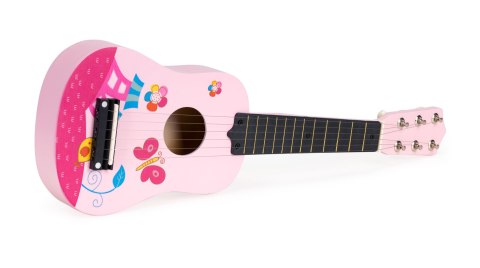 Gitara Drewniana Dla Dzieci ECOTOYS – 6 Strun, Strojenie, Kostka