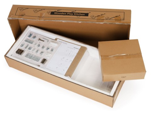 Drewniana Kuchnia Dla Dzieci Ecotoys 85x30,5x89 cm – Z Lodówką, Piekarnikiem, Telefonem