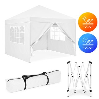 Namiot Ogrodowy MultiGarden 3x3 m, Automatyczny Pop-Up, 4 Ścianki, Biały