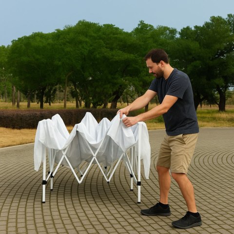 Namiot Ogrodowy MultiGarden 3x3 m, Automatyczny Pop-Up, 4 Ścianki, Biały Namiot Ogrodowy MultiGarden 3x3 m, Automatyczny Pop-Up, 4 Ścianki, Biały