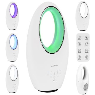 Wentylator Bezłopatkowy 60W – Pilot, Oscylacja, LED, Cichy, Nowoczesny