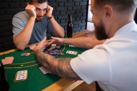 Zestaw do pokera/blackjack ModernHome – 300 żetonów, mata, walizka, kości.