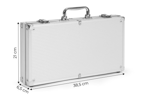 Zestaw do pokera/blackjack ModernHome – 300 żetonów, mata, walizka, kości.