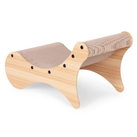 Drapak Dla Kota Petsi Leżak Tekturowy Z Ramą MDF 2w1 - 55x28x29 Cm Drapak Dla Kota Petsi Leżak Tekturowy Z Ramą MDF 2w1 - 55x28x29 Cm
