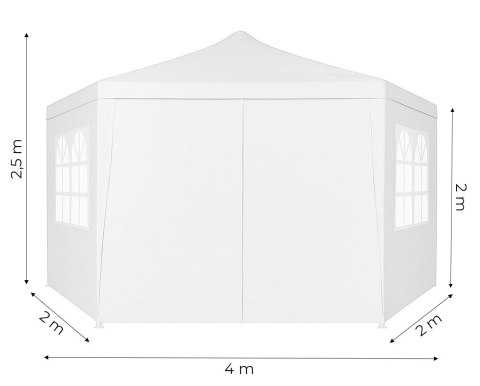 Pawilon Ogrodowy 2x2x2 m Namiot Z Oknami MultiGarden