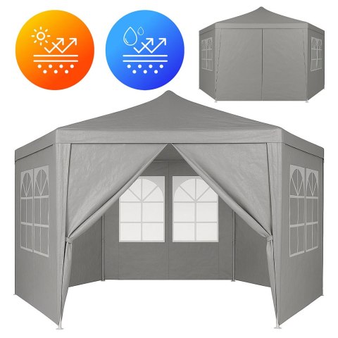 Pawilon Ogrodowy MultiGarden 2x2x2 m – Namiot Eventowy, 6 Ścian, Wodoodporny, Szary Pawilon Ogrodowy MultiGarden 2x2x2 m – Namiot Eventowy, 6 Ścian, Wodoodporny, Szary