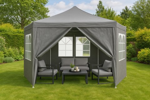 Pawilon Ogrodowy MultiGarden 2x2x2 m – Namiot Eventowy, 6 Ścian, Wodoodporny, Szary Pawilon Ogrodowy MultiGarden 2x2x2 m – Namiot Eventowy, 6 Ścian, Wodoodporny, Szary