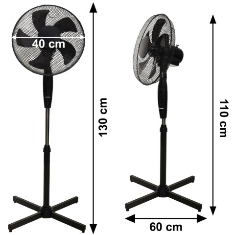 Wentylator Stojący Longwell H-067 45W - Regulacja Wysokości, 3 Tryby Pracy