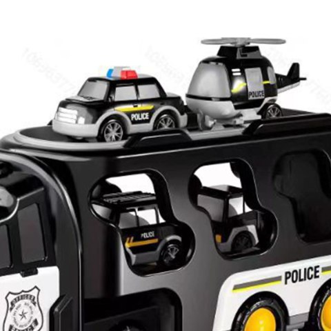 Laweta Policyjna Z Pojazdami – Efekty Świetlne i Dźwiękowe, Pull-Back