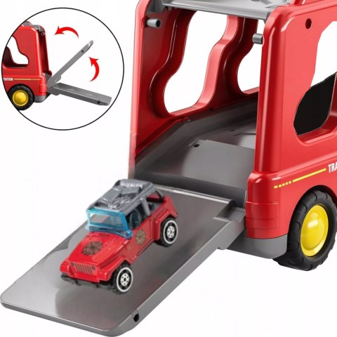 Zestaw Straży Pożarnej Z Lawetą – 6 Pojazdów, Efekty Świetlne i Dźwiękowe