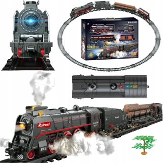 Kolejka Elektryczna Dla Dzieci – Lokomotywa Z Parą, Światłem I Wagonami