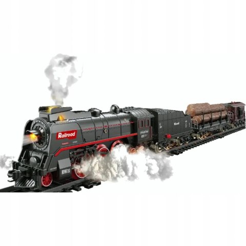 Kolejka Elektryczna Dla Dzieci – Lokomotywa Z Parą, Światłem I Wagonami