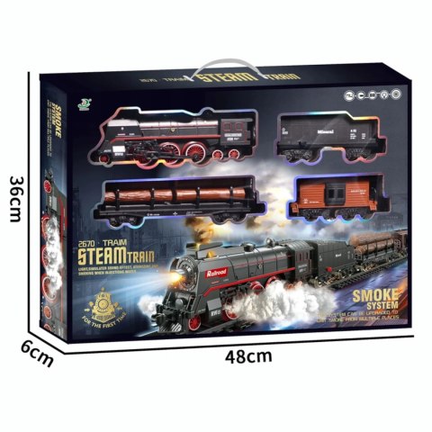 Kolejka Elektryczna Dla Dzieci – Lokomotywa Z Parą, Światłem I Wagonami