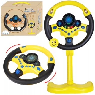 Interaktywna Kierownica Dźwiękowa Symulator Żółta 49x25 Cm