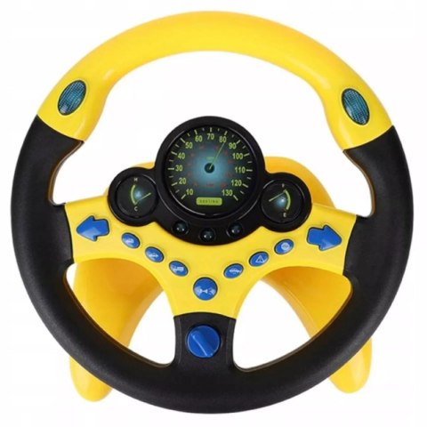 Interaktywna Kierownica Dźwiękowa Symulator Żółta 49x25 Cm