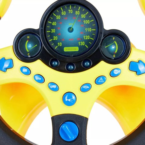 Interaktywna Kierownica Dźwiękowa Symulator Żółta 49x25 Cm