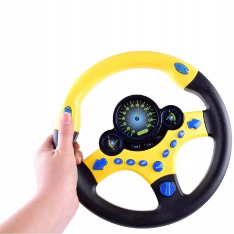 Interaktywna Kierownica Dźwiękowa Symulator Żółta 49x25 Cm