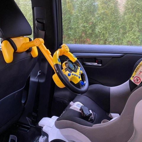 Interaktywna Kierownica Dźwiękowa Symulator Żółta 49x25 Cm