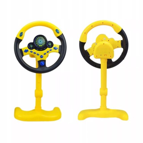 Interaktywna Kierownica Dźwiękowa Symulator Żółta 49x25 Cm