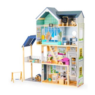 Domek dla Lalek Drewniany ECOTOYS MAYA 138 cm 28 Mebelków
