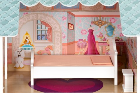 Drewniany Domek Dla Lalek ECOTOYS Z Mebelkami – Kompatybilny Z Lalkami Barbie