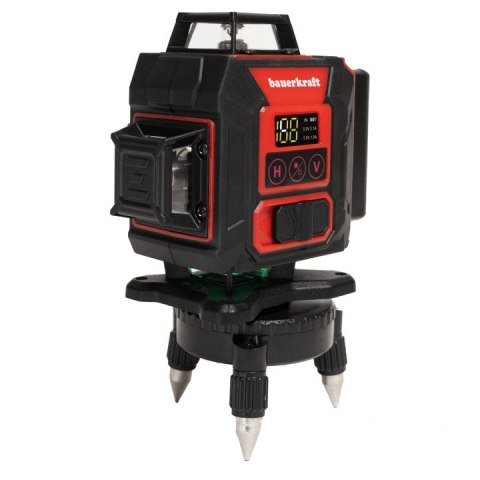 Poziomica Laserowa 4D 360° Bauerkraft – Zielony Laser, Pilot, IP54, 16 Linii Poziomica Laserowa 4D 360° Bauerkraft – Zielony Laser, Pilot, IP54, 16 Linii
