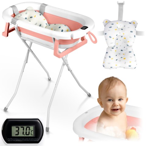 Wanienka składana RicoKids z termometrem LCD wkładką stojakiem