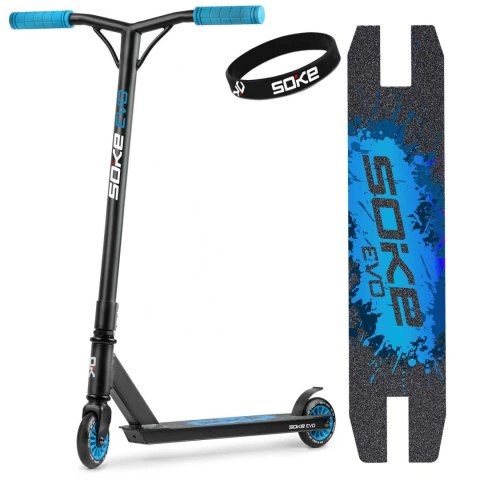 Hulajnoga Wyczynowa SOKE EVO ABEC-9 100 mm Stunt do Trików - Niebieska