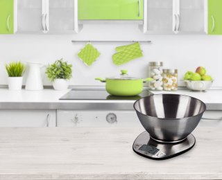 Waga Kuchenna Elektroniczna WK320 Inox – LCD, Zdejmowana Miska, 5kg