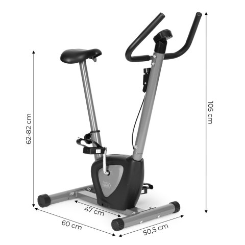 Rower Treningowy Stacjonarny ModernHome Grey – Komputer, 6 Poziomów,