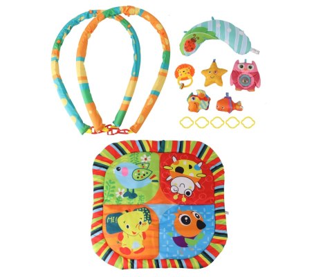 Mata Edukacyjna TinyMini 3w1 Kolorowe Zwierzątka 0+