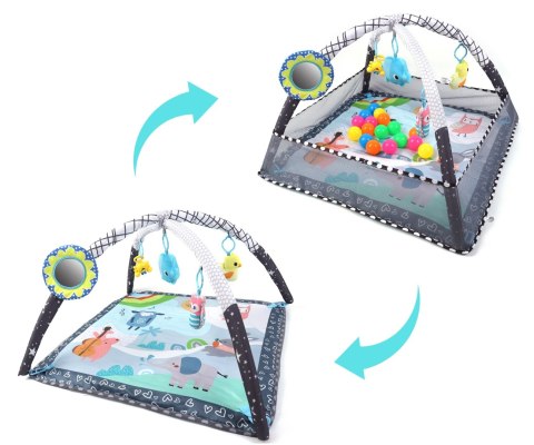 Mata Edukacyjna TinyMini 2w1 Kojec Z Piłeczkami 0+