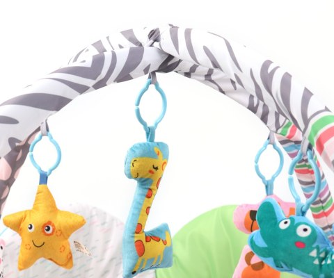 Mata Edukacyjna TinyMini 2w1 Kwiat Zoo Z Piłeczkami 0+