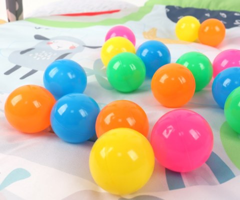 Mata Edukacyjna TinyMini 2w1 Kwiat Zoo Z Piłeczkami 0+