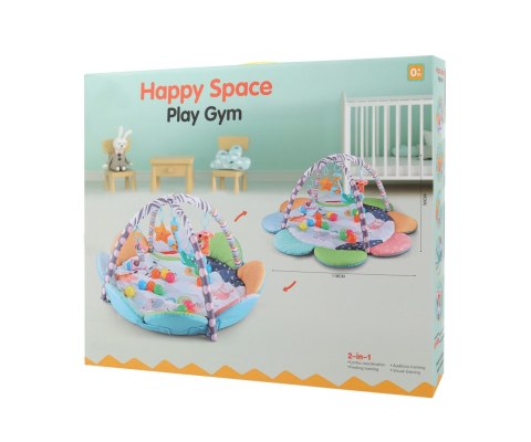 Mata Edukacyjna TinyMini 2w1 Kwiat Zoo Z Piłeczkami 0+