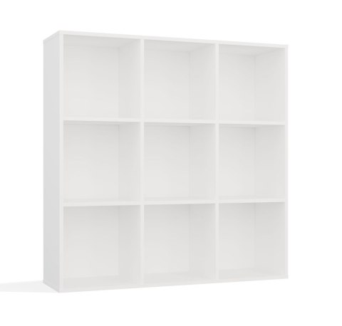 Regał komorowy MALAX 3x3 biały 110 cm półki książki zabawki HDF