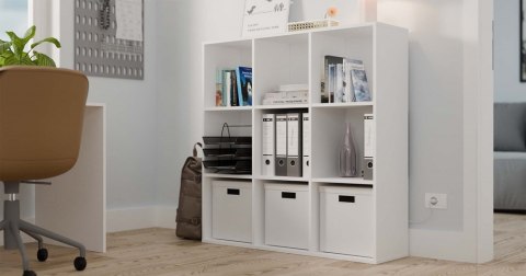 Regał komorowy MALAX 3x3 biały 110 cm półki książki zabawki HDF