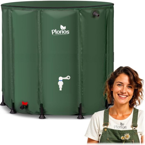 Zbiornik Na Deszczówkę PLONOS 1000 L – Składany, Z Kraniem