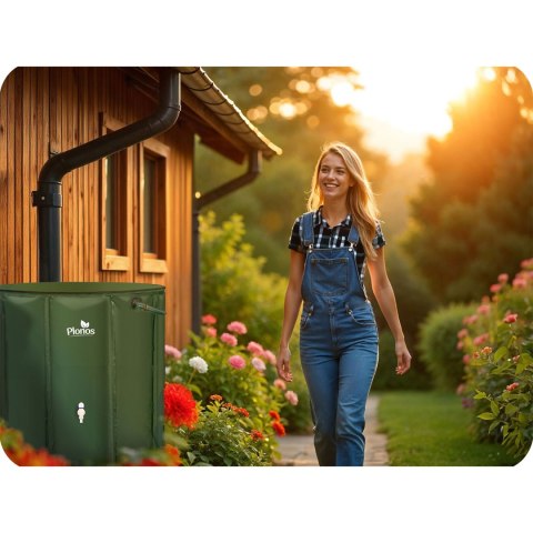 Zbiornik Na Deszczówkę PLONOS 1000 L – Składany, Z Kraniem