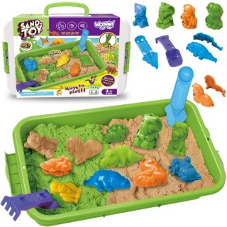 Piasek kinetyczny 1,5 kg Zestaw XXL ZOO Safari zestaw sensoryczny Woopie