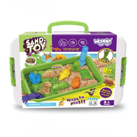 Piasek kinetyczny 1,5 kg Zestaw XXL ZOO Safari zestaw sensoryczny Woopie