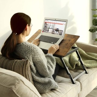 Składana Podstawka Pod Laptopa 60x35 Cm Z Regulowanym Blatem Rustykalny Design