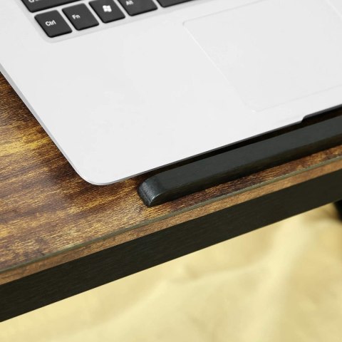 Składana Podstawka Pod Laptopa 60x35 Cm Z Regulowanym Blatem Rustykalny Design