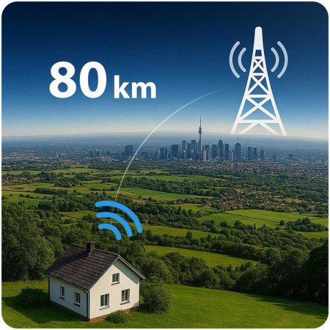 Antena Aktywna DVB-T2 Berdsen – Ultra HD 4K, Wewnętrzna, Filtr LTE, 80 km