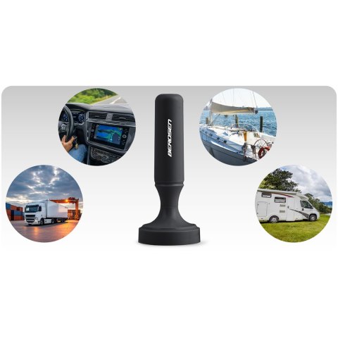 Antena Aktywna DVB-T2 Berdsen – Ultra HD 4K, Wewnętrzna, Filtr LTE, 80 km