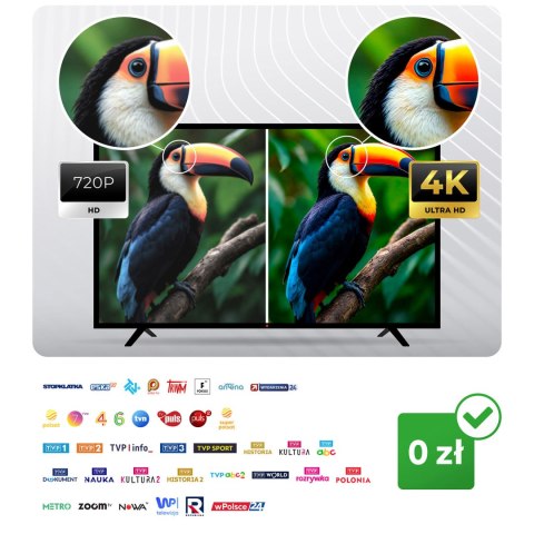 Antena Aktywna DVB-T2 Berdsen – Ultra HD 4K, Wewnętrzna, Filtr LTE, 80 km