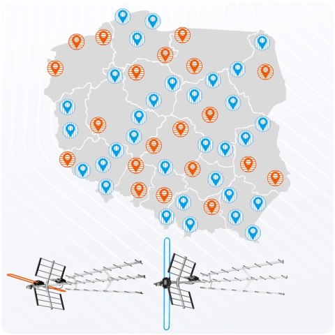 Antena Zewnętrzna Berdsen Kierunkowa DVB-T2 Ultra HD 4K – LTE, Zasięg 80 Km